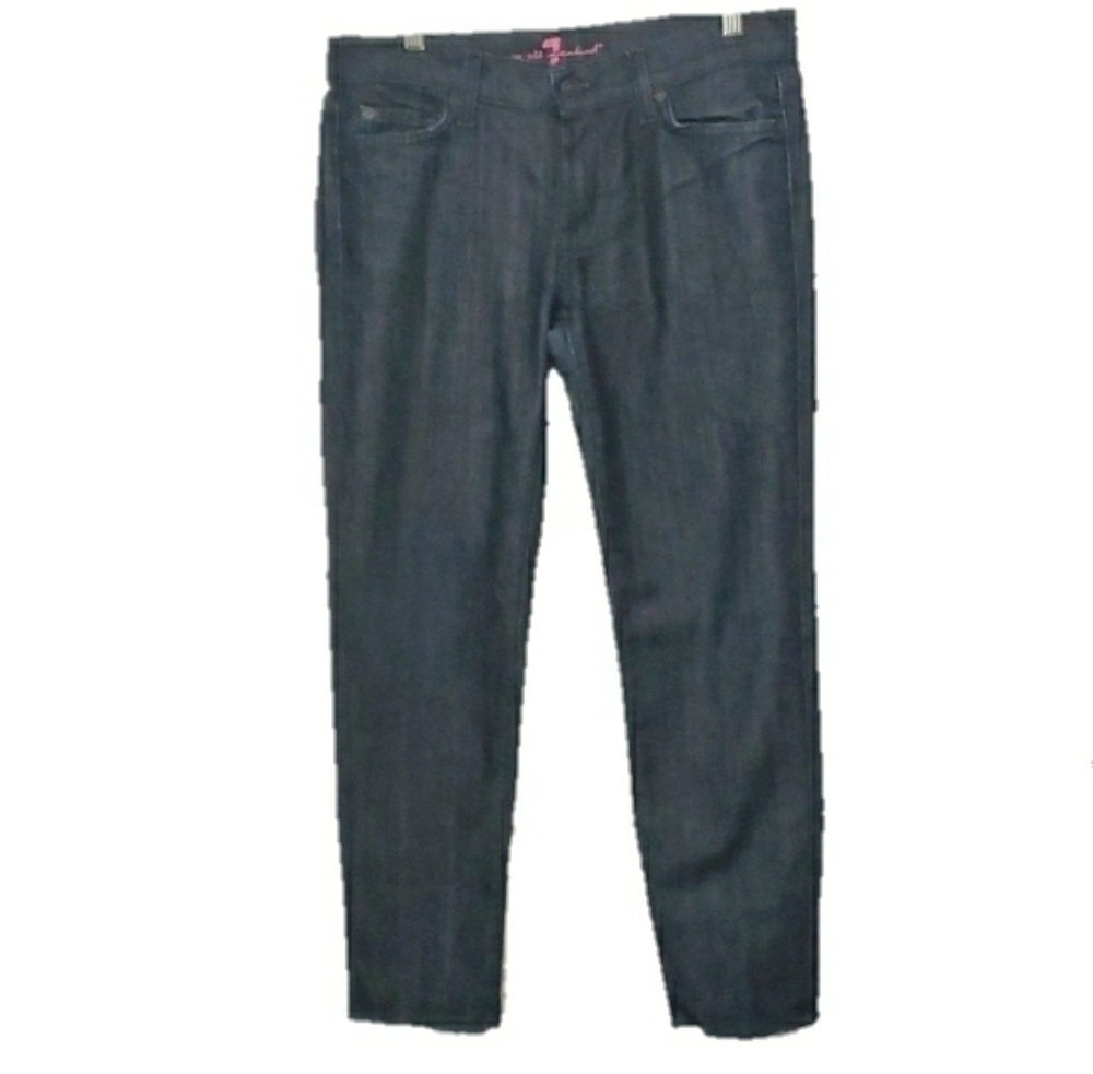 𝅺7 For All Mankind Joyce Loose City Chic Preppy Fall Cropped Jeans - Women's